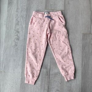 Boden Pink and Gold Polka Dot Kids Joggers